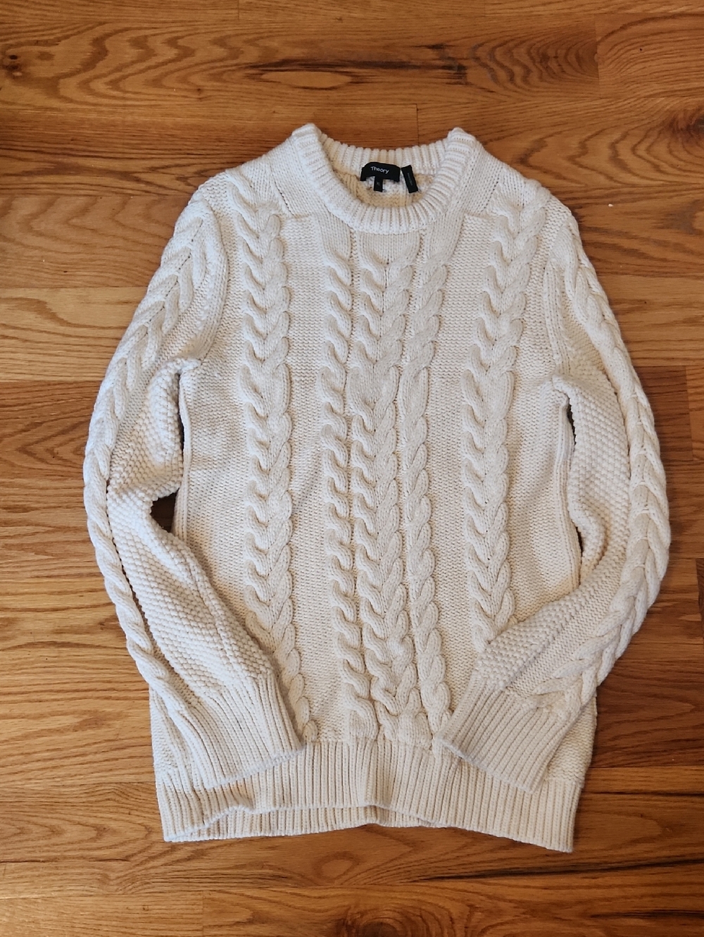 Theory Relaxed Fit Cable Knit Sweater